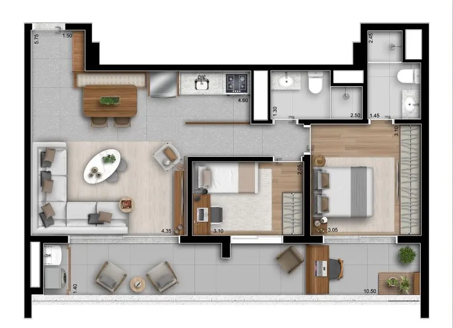 Foto 5 de Apartamento com 2 quartos à venda, 58m2 em Perdizes, São Paulo - SP
