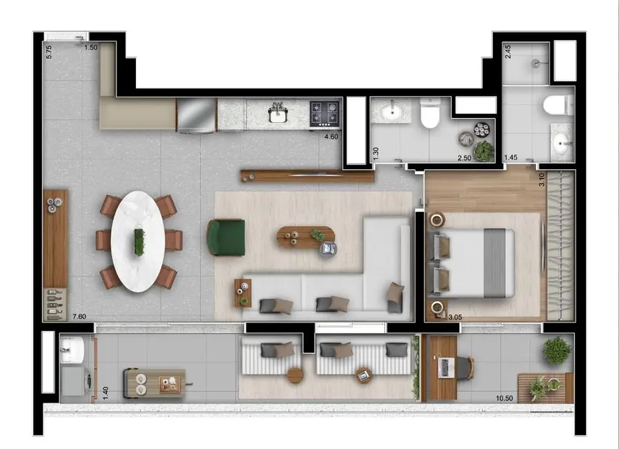 Foto 3 de Apartamento com 2 quartos à venda, 58m2 em Perdizes, São Paulo - SP