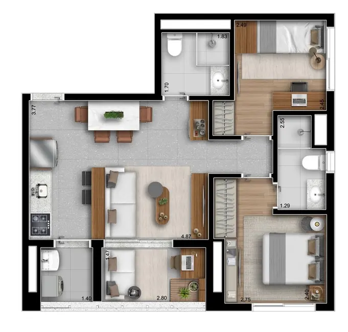 Foto 1 de Apartamento com 2 quartos à venda, 58m2 em Perdizes, São Paulo - SP