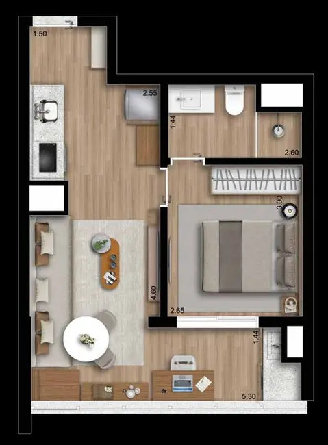 Foto 4 de Apartamento com 2 quartos à venda, 58m2 em Perdizes, São Paulo - SP