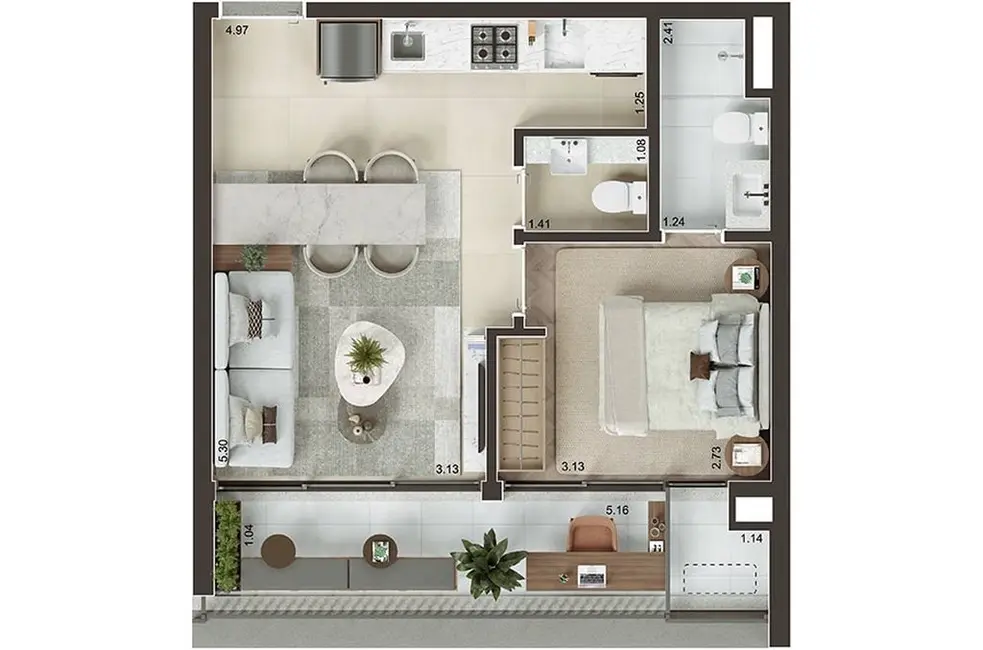 Foto 4 de Apartamento com 1 quarto à venda, 46m2 em Perdizes, São Paulo - SP