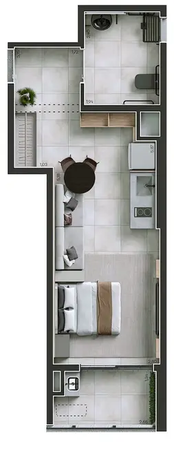 Foto 3 de Kitnet com 1 quarto à venda, 36m2 em Perdizes, São Paulo - SP