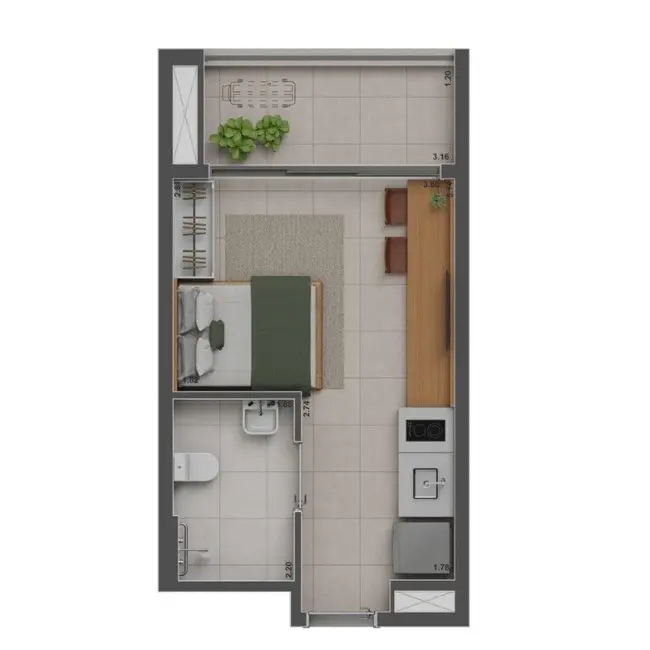 Foto 1 de Apartamento com 1 quarto à venda, 25m2 em Brooklin Novo, São Paulo - SP