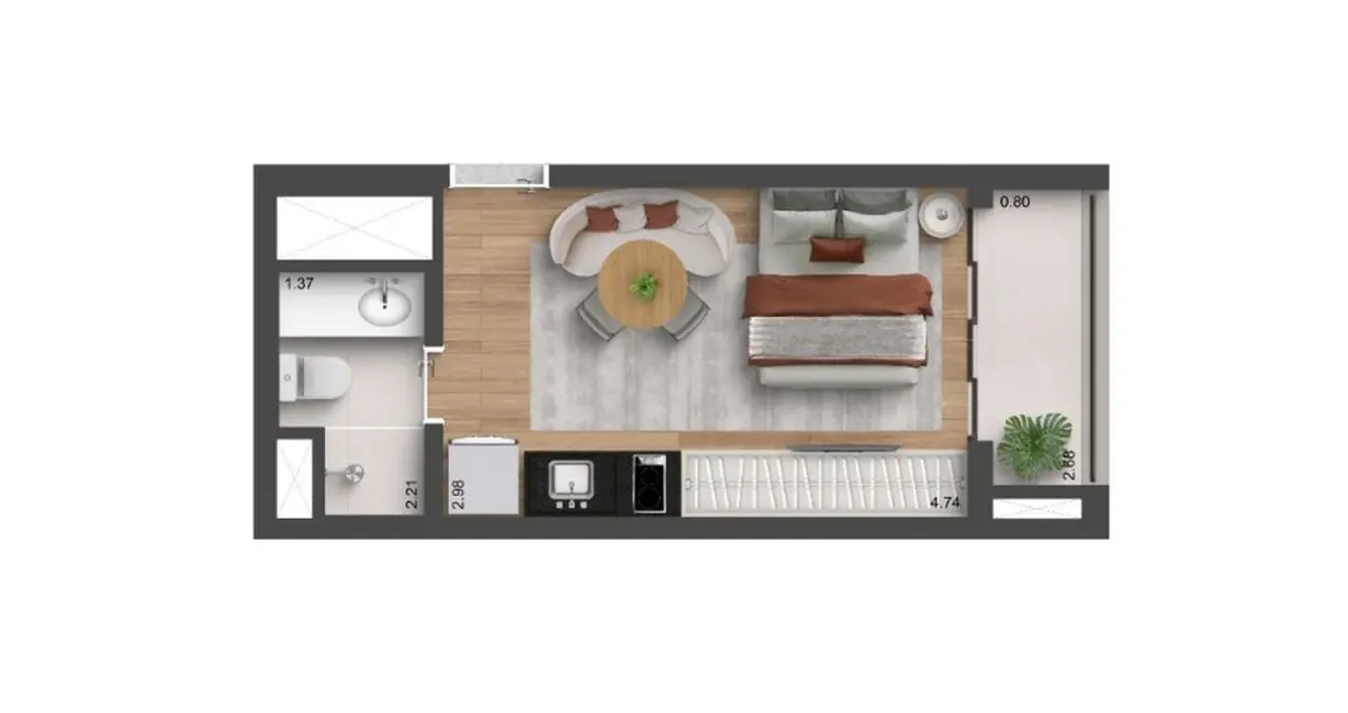 Foto 4 de Kitnet com 1 quarto à venda, 21m2 em Vila Clementino, São Paulo - SP