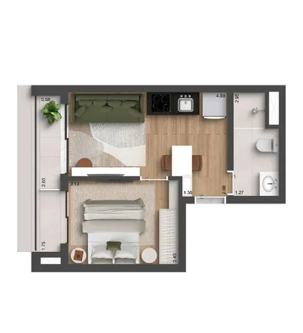 Foto 1 de Kitnet com 1 quarto à venda, 21m2 em Vila Clementino, São Paulo - SP