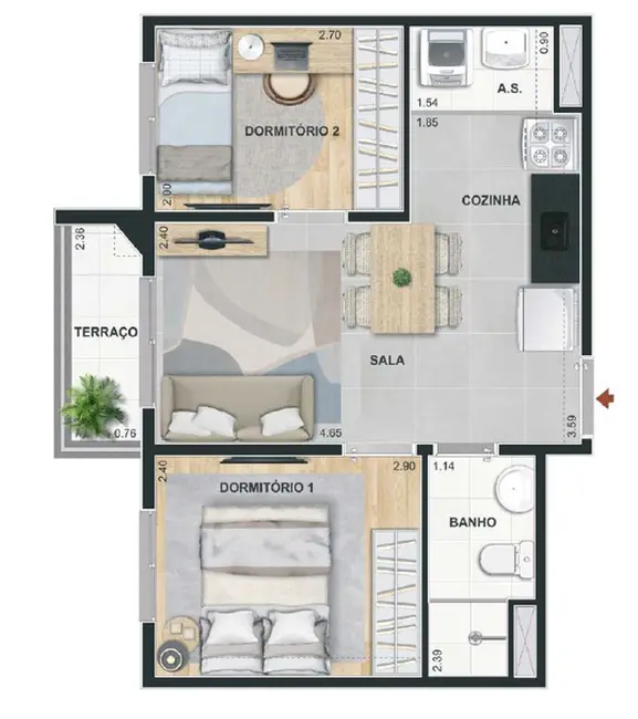 Apartamento com 2 quartos à venda, 111m2 em Vila Clementino, São Paulo - SP - imagem 7 Foto 7 de Apartamento com 2 quartos à venda, 111m2 em Vila Clementino, São Paulo - SP