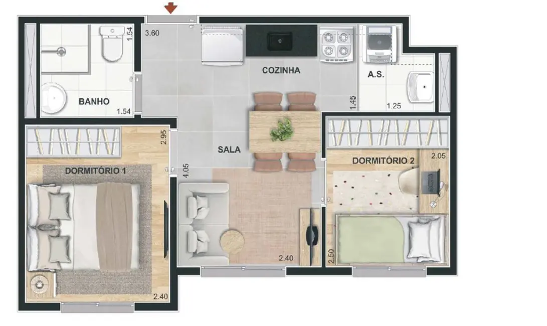 Apartamento com 2 quartos à venda, 111m2 em Vila Clementino, São Paulo - SP - imagem 6 Foto 6 de Apartamento com 2 quartos à venda, 111m2 em Vila Clementino, São Paulo - SP