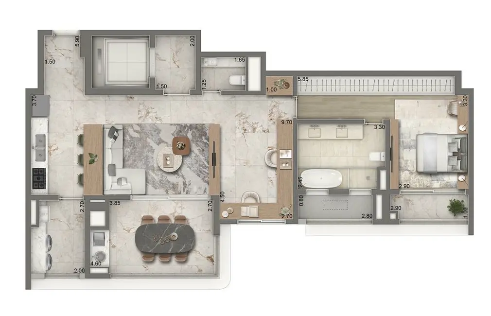 Apartamento com 3 quartos à venda, 139m2 em Vila Clementino, São Paulo - SP - imagem 3 Foto 3 de Apartamento com 3 quartos à venda, 139m2 em Vila Clementino, São Paulo - SP