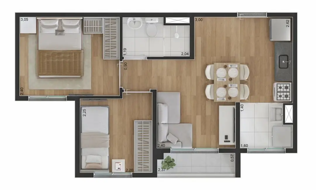 Apartamento com 2 quartos à venda, 44m2 em Pedreira, São Paulo - SP - imagem 7 Foto 7 de Apartamento com 2 quartos à venda, 44m2 em Pedreira, São Paulo - SP