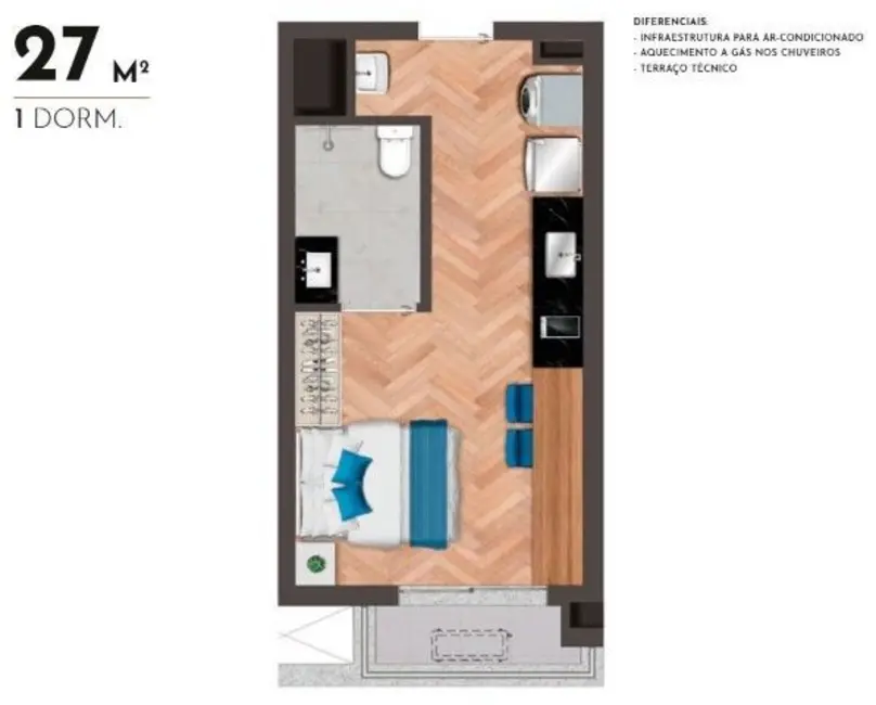 Foto 5 de Apartamento com 2 quartos à venda, 40m2 em São Paulo - SP