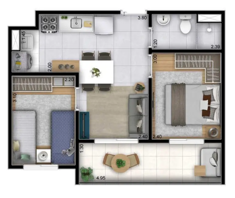Foto 5 de Apartamento com 3 quartos à venda, 66m2 em São Paulo - SP