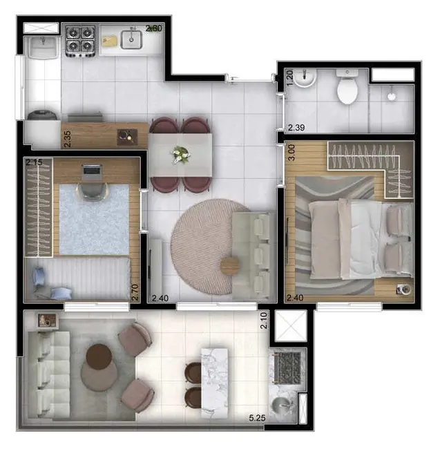 Foto 6 de Apartamento com 3 quartos à venda, 66m2 em São Paulo - SP
