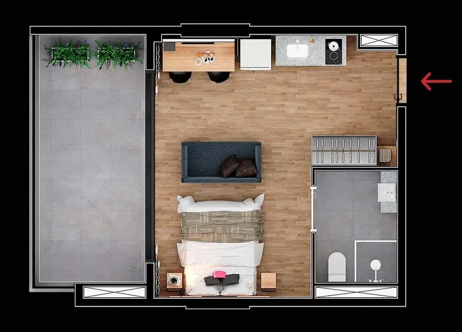 Foto 1 de Kitnet com 1 quarto à venda, 39m2 em Brooklin Paulista, São Paulo - SP