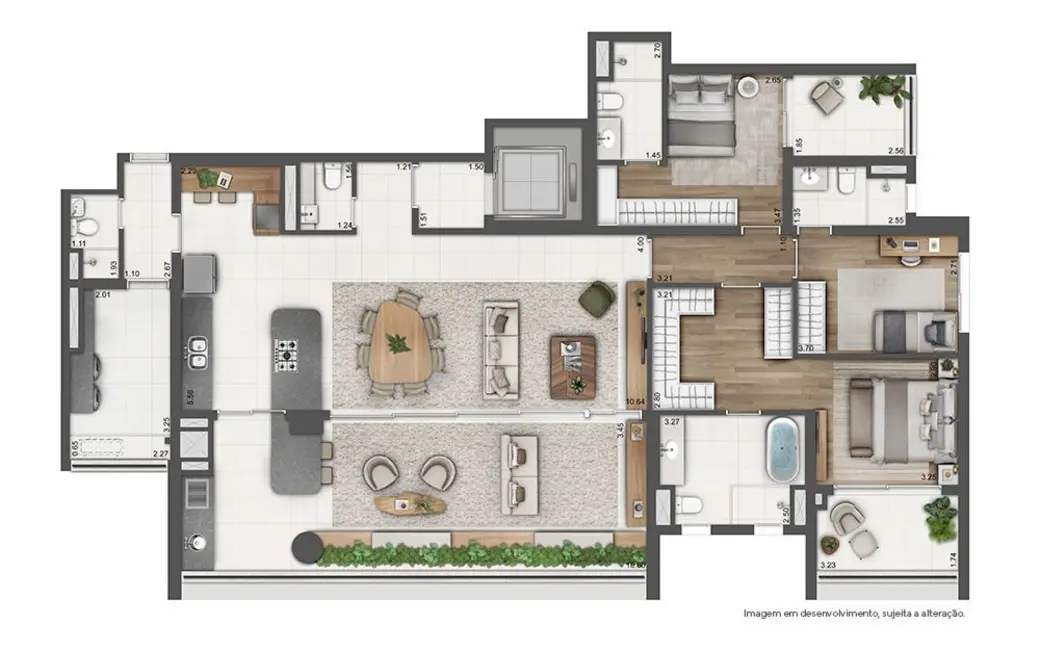 Foto 6 de Apartamento com 4 quartos à venda, 171m2 em Brooklin Novo, São Paulo - SP