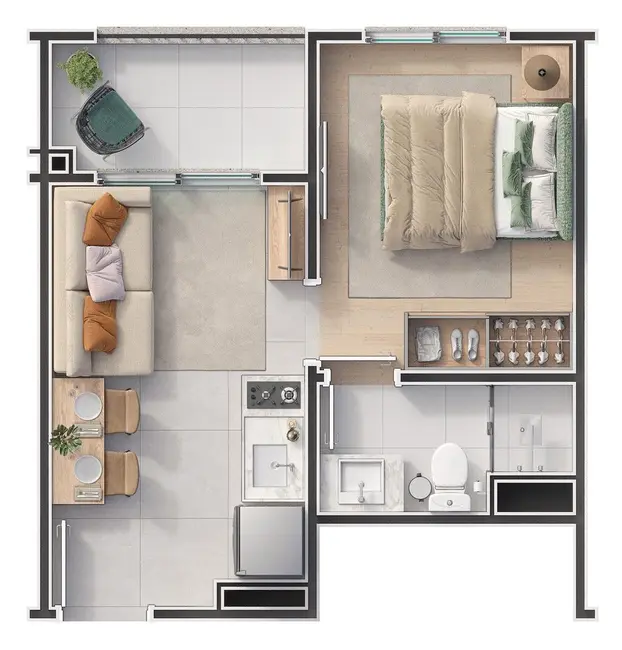 Apartamento com 1 quarto à venda, 32m2 em Vila Sônia, São Paulo - SP - imagem 2 Foto 2 de Apartamento com 1 quarto à venda, 32m2 em Vila Sônia, São Paulo - SP