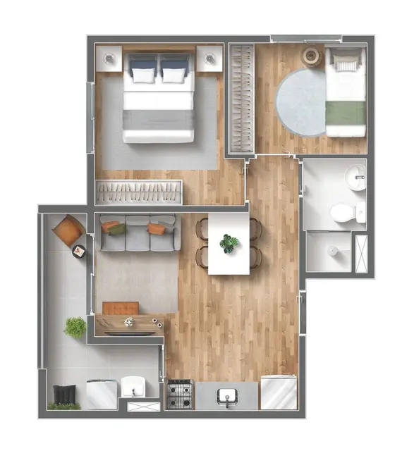 Apartamento com 2 quartos à venda, 34m2 em Socorro, São Paulo - SP - imagem 4 Foto 4 de Apartamento com 2 quartos à venda, 34m2 em Socorro, São Paulo - SP