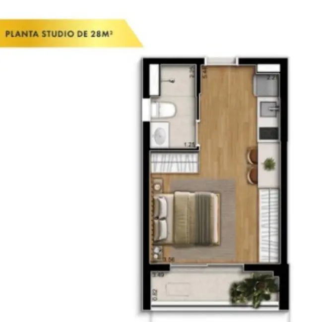 Foto 1 de Kitnet com 1 quarto à venda, 25m2 em Jardim Guedala, São Paulo - SP