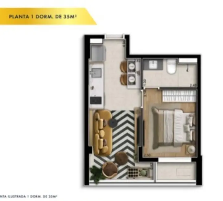 Foto 2 de Kitnet com 1 quarto à venda, 25m2 em Jardim Guedala, São Paulo - SP