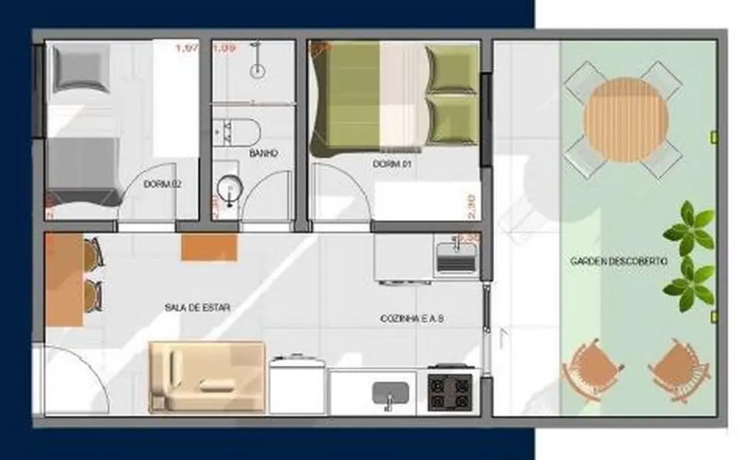 Foto 3 de Apartamento com 1 quarto à venda, 27m2 em Vila Antonina, São Paulo - SP