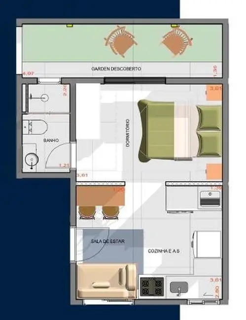 Foto 8 de Apartamento com 2 quartos à venda, 32m2 em Vila Antonina, São Paulo - SP