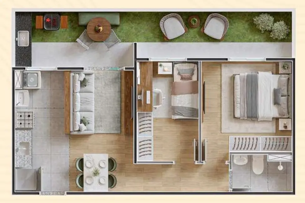 Apartamento com 2 quartos à venda, 41m2 em Jardim Campos Elíseos, Campinas - SP - imagem 2 Foto 2 de Apartamento com 2 quartos à venda, 41m2 em Jardim Campos Elíseos, Campinas - SP