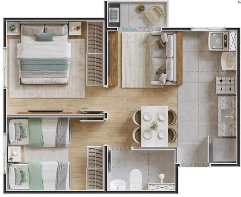 Foto 4 de Apartamento com 2 quartos à venda, 47m2 em Jardim Campos Elíseos, Campinas - SP