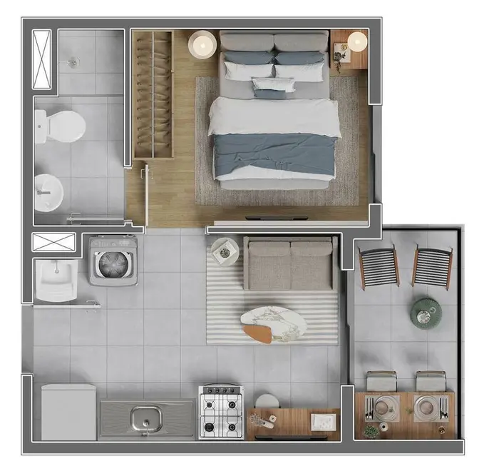 Apartamento com 1 quarto à venda, 25m2 em Vila Guilherme, São Paulo - SP - imagem 6 Foto 6 de Apartamento com 1 quarto à venda, 25m2 em Vila Guilherme, São Paulo - SP