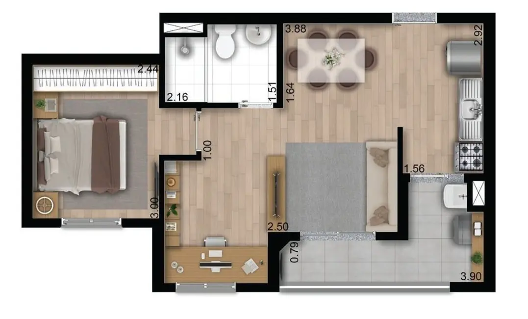 Foto 1 de Apartamento com 2 quartos à venda, 56m2 em Vila São João, Guarulhos - SP