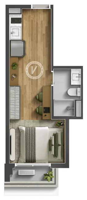Kitnet com 1 quarto à venda, 18m2 em Vila Mariana, São Paulo - SP - imagem 3 Foto 3 de Kitnet com 1 quarto à venda, 18m2 em Vila Mariana, São Paulo - SP