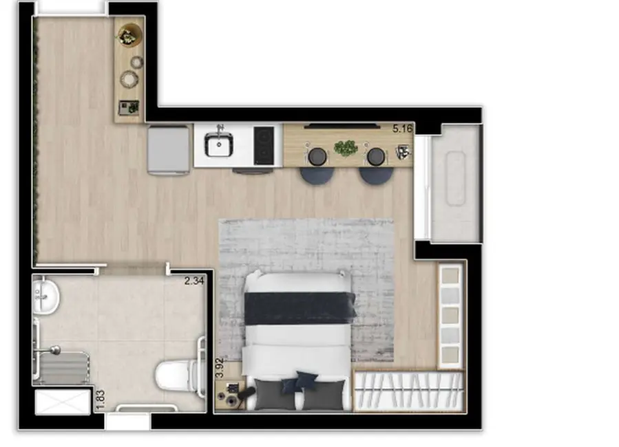 Kitnet com 1 quarto à venda, 21m2 em Jardim Guedala, São Paulo - SP - imagem 1 Foto 1 de Kitnet com 1 quarto à venda, 21m2 em Jardim Guedala, São Paulo - SP