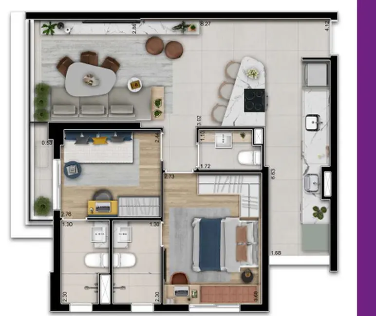Foto 4 de Apartamento com 2 quartos à venda, 55m2 em Jardim Guedala, São Paulo - SP