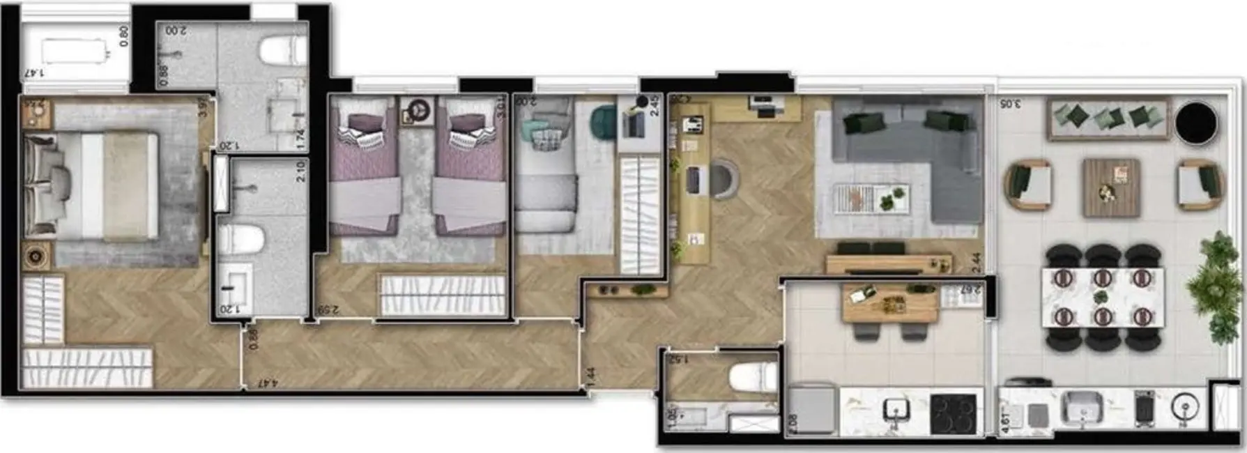 Foto 2 de Apartamento com 3 quartos à venda, 78m2 em Butantã, São Paulo - SP