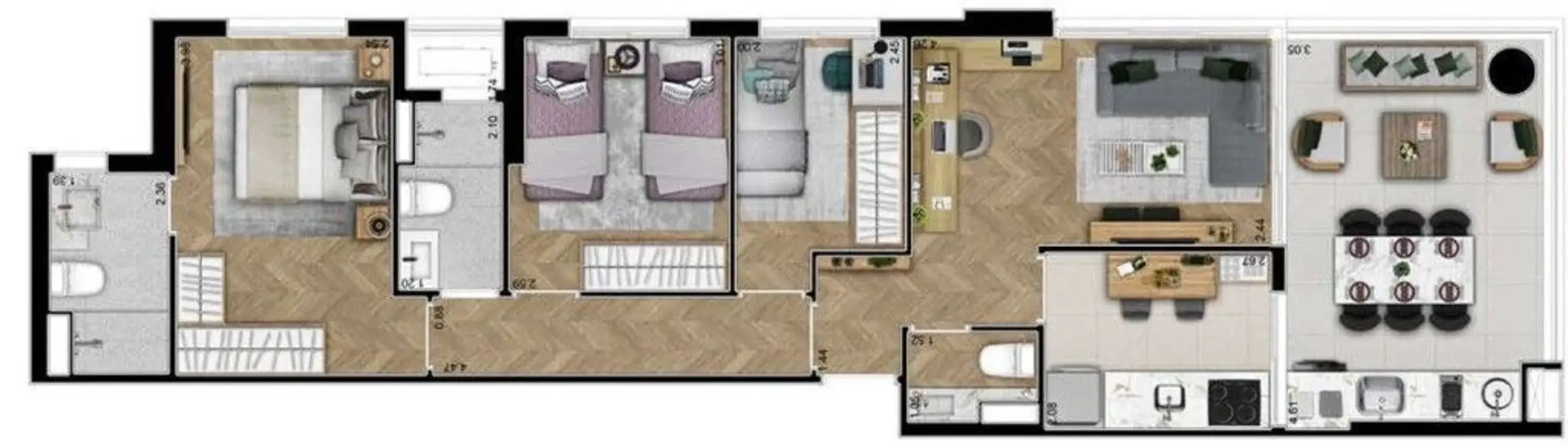 Foto 3 de Apartamento com 3 quartos à venda, 78m2 em Butantã, São Paulo - SP