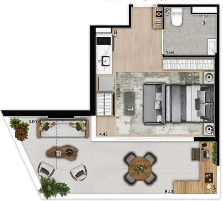 Kitnet com 1 quarto à venda, 32m2 em Butantã, São Paulo - SP - imagem 6 Foto 6 de Kitnet com 1 quarto à venda, 32m2 em Butantã, São Paulo - SP