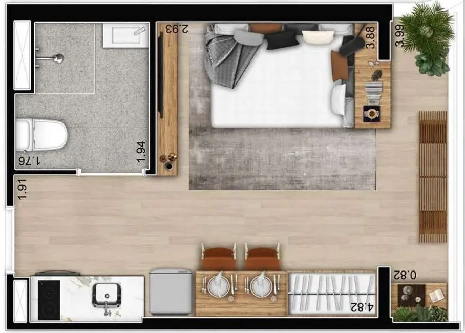 Kitnet com 1 quarto à venda, 32m2 em Butantã, São Paulo - SP - imagem 7 Foto 7 de Kitnet com 1 quarto à venda, 32m2 em Butantã, São Paulo - SP