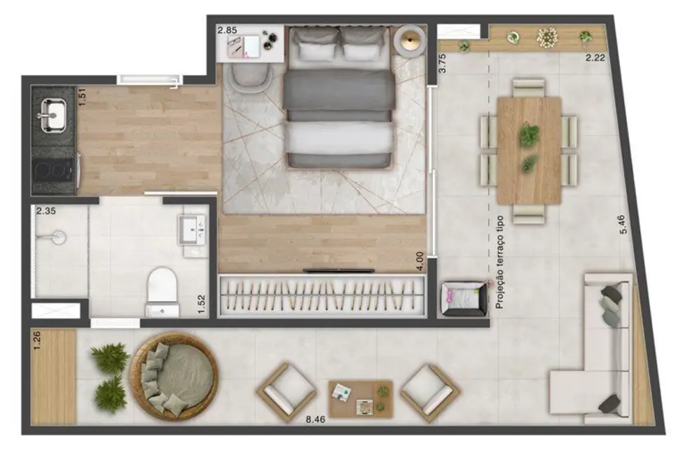 Kitnet com 1 quarto à venda, 32m2 em Butantã, São Paulo - SP - imagem 2 Foto 2 de Kitnet com 1 quarto à venda, 32m2 em Butantã, São Paulo - SP