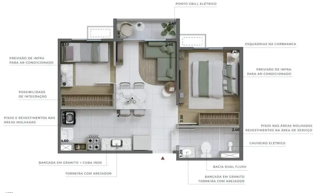 Foto 1 de Apartamento com 2 quartos à venda, 35m2 em Socorro, São Paulo - SP
