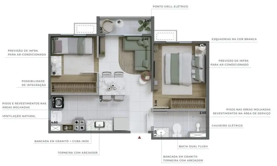 Foto 4 de Apartamento com 2 quartos à venda, 35m2 em Socorro, São Paulo - SP