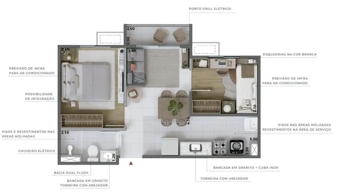 Foto 3 de Apartamento com 2 quartos à venda, 35m2 em Socorro, São Paulo - SP