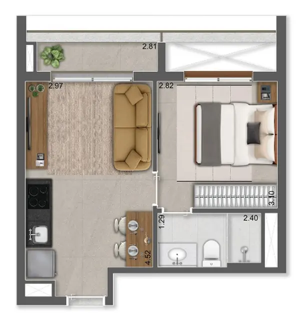 Foto 1 de Apartamento com 1 quarto à venda, 33m2 em Moema, São Paulo - SP