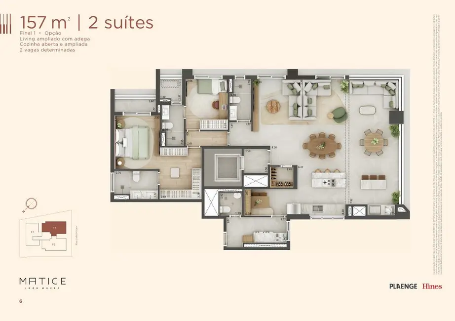 Foto 4 de Apartamento com 3 quartos à venda, 157m2 em Pinheiros, São Paulo - SP