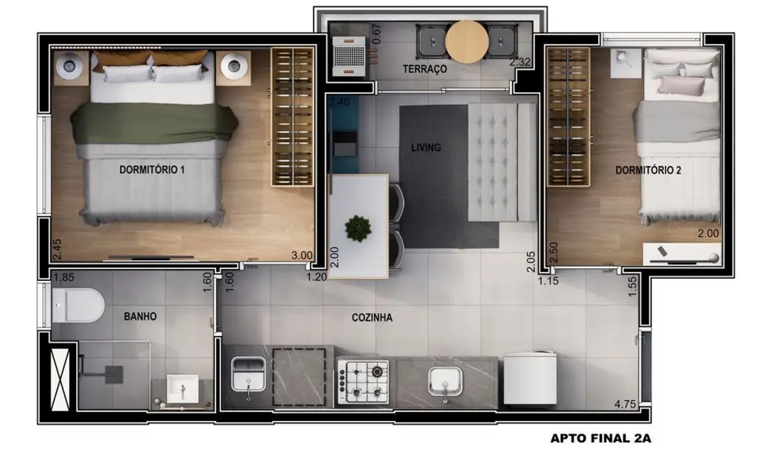 Foto 2 de Apartamento com 2 quartos à venda, 33m2 em São Paulo - SP