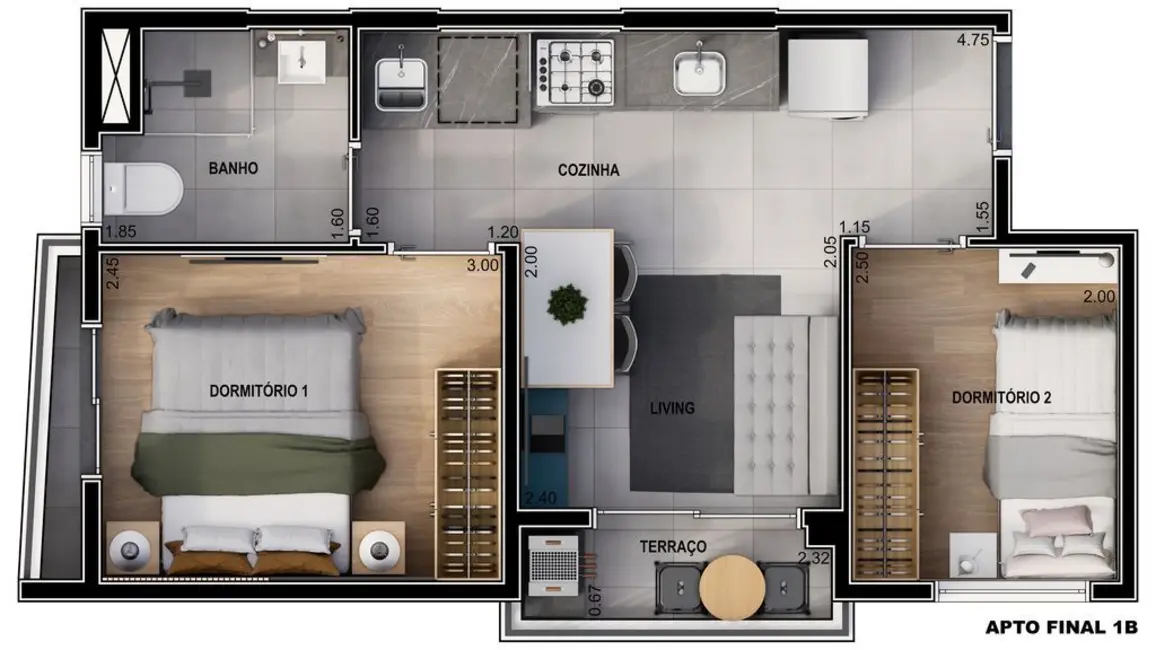 Foto 1 de Apartamento com 2 quartos à venda, 33m2 em São Paulo - SP