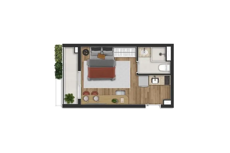 Foto 2 de Apartamento com 1 quarto à venda, 23m2 em Itaim Bibi, São Paulo - SP