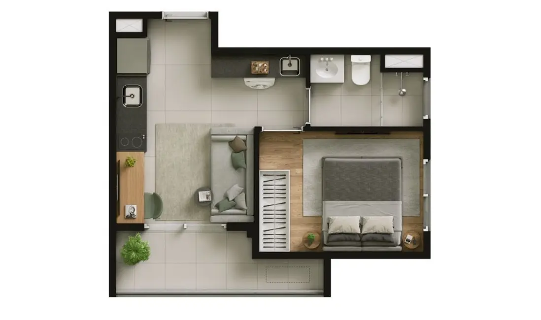 Foto 7 de Apartamento com 1 quarto à venda, 27m2 em Cidade Monções, São Paulo - SP