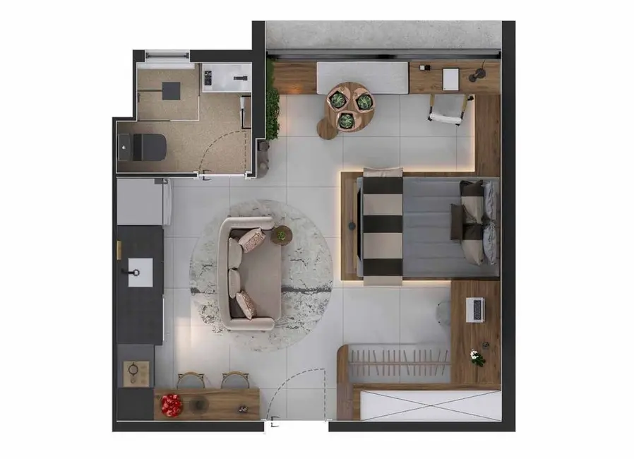 Kitnet com 1 quarto à venda, 26m2 em Vila Clementino, São Paulo - SP - imagem 3 Foto 3 de Kitnet com 1 quarto à venda, 26m2 em Vila Clementino, São Paulo - SP