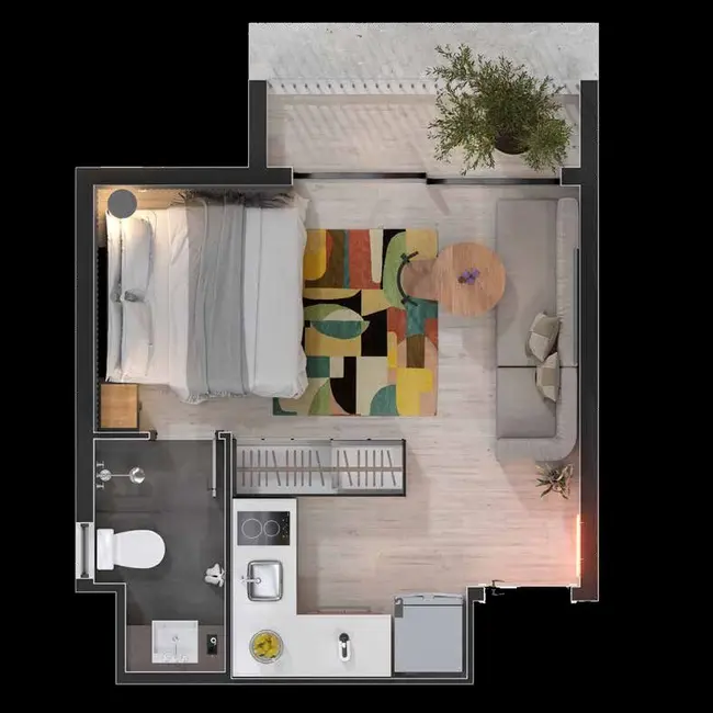 Foto 2 de Kitnet com 1 quarto à venda, 26m2 em Vila Clementino, São Paulo - SP