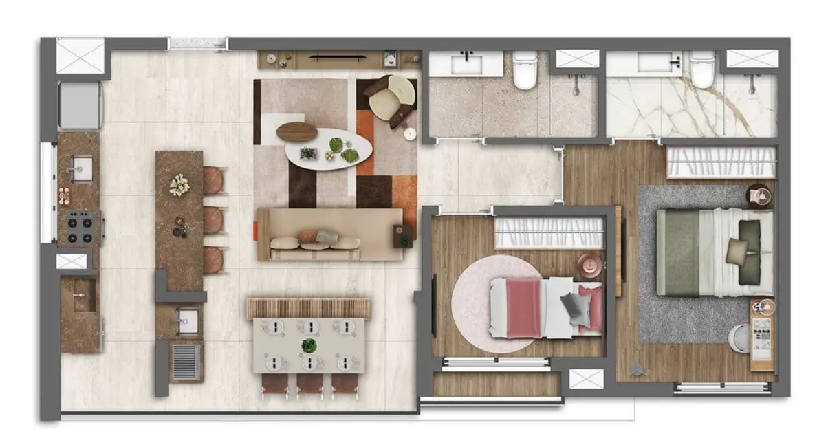 Foto 1 de Apartamento com 2 quartos à venda, 66m2 em Brooklin Paulista, São Paulo - SP