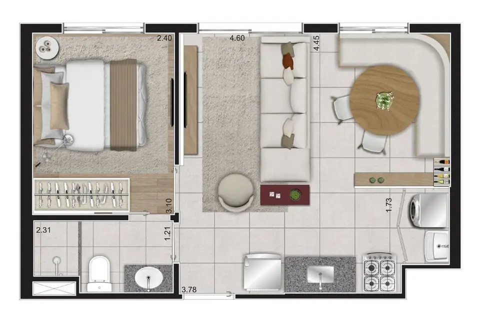 Foto 3 de Apartamento com 2 quartos à venda, 34m2 em Cambuci, São Paulo - SP