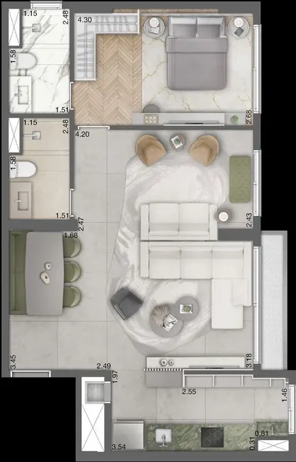 Foto 5 de Apartamento com 1 quarto à venda, 25m2 em Jardins, São Paulo - SP
